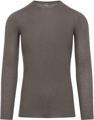 Rick Owens Ribbed Round Neck Pullover