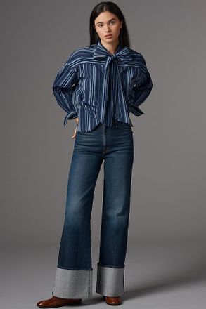 Mother Hustler Roller Sneak High-Rise Wide-Leg Jeans