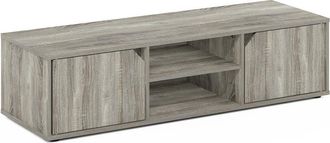 Furinno Classic TV Stand for TV up to 55 Inch, French Oak