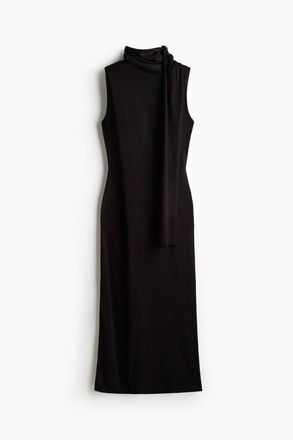 H&M Scarf-collar Dress in Black at Nordstrom, Size Xx-Large
