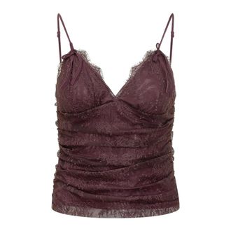 Pinko Sleeveless Tops, female, Purple, Size: XS Fragola Top