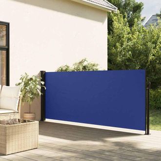 vidaXL Toldo Lateral Retr&aacute;ctil Azul 117x300 Cm Vidaxl