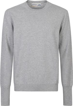 Ballantyne Trui met Ronde Hals - Heren - Cashmere truien - Grijs - M - Kasjmier - Truien & Vesten