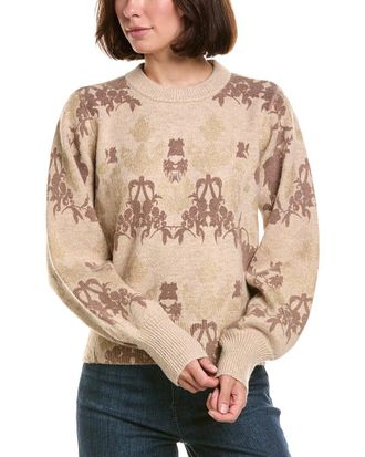 Karl Lagerfeld Karl Lagerfeld Baroque Floral Wool-Blend Sweater