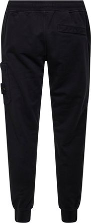 Stone Island Mens Black Organic Cotton Jogger Trousers