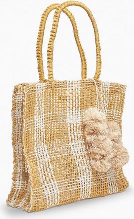 Kayu Olive Straw Tote Bag In Natural