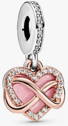 Pandora Infinity Heart Rose And Sterling Silver Dangle