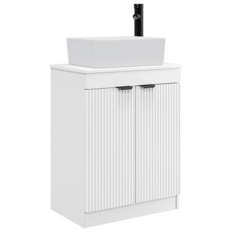vidaXL Vanidad De Ba&ntilde;o Con Lavabo Blanco 54 X 35 X 83 Cm Vidaxl