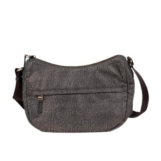 Borbonese Tassen, Dames, Zwart, ONE Size, Leer, Luna Middle