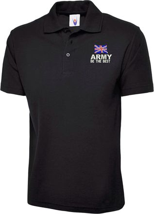 Generic Armed Forces Day Embroidered Polo Army Be The Best Military Veterans Tee Top (Black, XL, x_l)