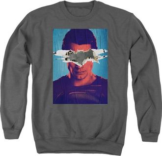 Gildan Batman V Superman Superman Poster Adult Crewneck Sweatshirt