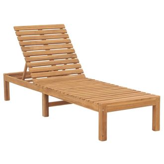 vidaXL Tumbona De Madera Maciza De Teca Vidaxl