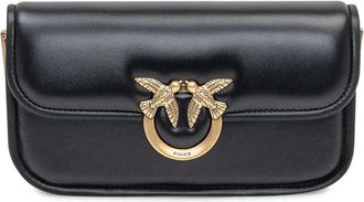 Pinko Small Love Bag Box - Dames - Schoudertassen - Zwart - ONE Size - Katoen - Tassen