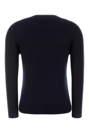 The Row Womens Midnight Blue Cashmere Noler Sweater Darknavy Exterior: Maglieria