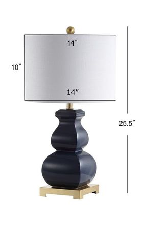Jonathan Y Designs Vienna Ceramic LED Table Lamp in Navy at Nordstrom