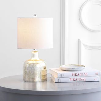 Jonathan Y Designs Gemma 19 Glass Bell LED Table Lamp