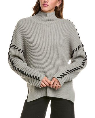 Theo & Spence Whipstitch Turtleneck Sweater