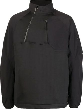 maharishi Felpa con zip diagonale - Nero