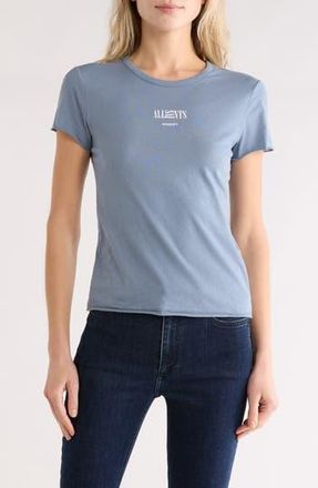 AllSaints Burman Bela Logo Graphic T-Shirt in Flint Stone Blue at Nordstrom Rack, Size X-Small