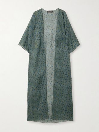 Cortana Giacca In Rami&egrave; Stampato Nina - Verde