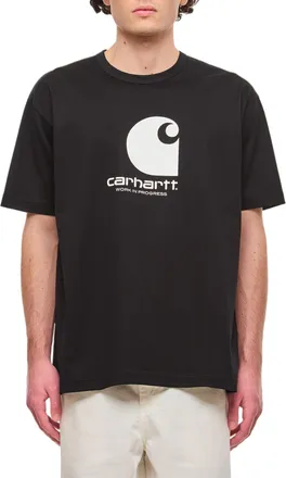 Junya Watanabe Short Sleeve Crewneck T-Shirt with Bold Frontal Print
