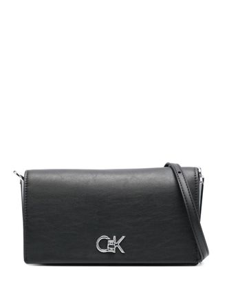 Calvin Klein Crossbodytas met logoplakkaat - Zwart