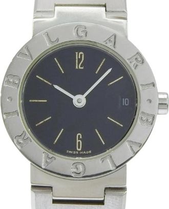 Bulgari Pre-owned Stainless Steel Watch Bb 23Ss - Dames - Vintage Horloges - Zwart - ONE Size - Vintage