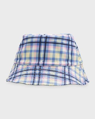 Kate Spade New York garden plaid reversible bucket hat