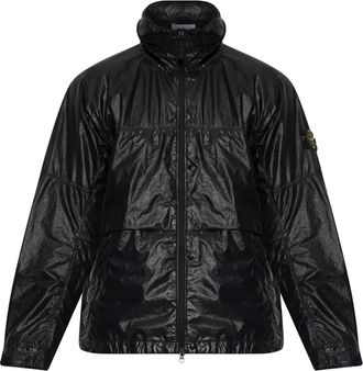 Stone Island Jas met verborgen capuchon - Heren - Zomerjassen - Zwart - L - Jassen