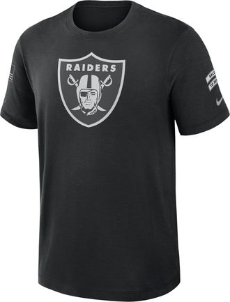 Nike Las Vegas Raiders Salute to Service Slub Nike Mens Dri-FIT NFL T-Shirt in Black | 034900AA2Q-AEG