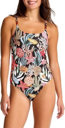 Tommy Bahama Shell Sands One-Piece Swimsuit in Black at Nordstrom, Size 12