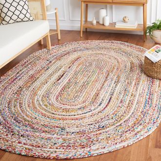 Safavieh Alfombra costero de yute beige/multicolor, 183 x 274 cm