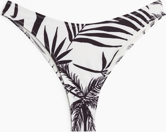 H&M Bikinihose Brazilian - Weiss/Schwarz Gemustert