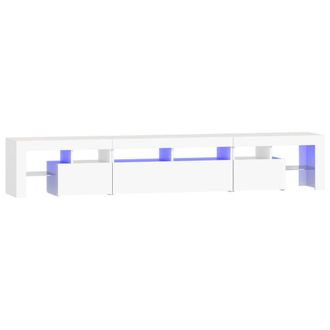 vidaXL Vidaxl - Mueble De Tv Con Luces Led Blanco 230x36,5x40 Cm