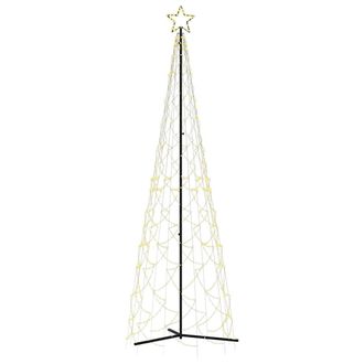 vidaXL &Aacute;rbol De Navidad C&oacute;nico Blanco C&aacute;lido, 500 Led, 100 X 300 Cm Vidaxl