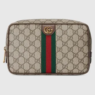 Gucci Savoy Small Toiletry Case, Beige, GG Canvas