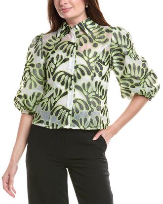 Gracia Floral Print Sheer Top