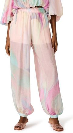 Steve Madden Auda Colorblock Parachute Pants in Pastel Multi at Nordstrom, Size X-Large