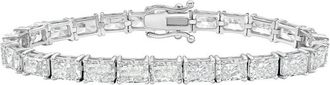 Diana M. Jewels 14kt White Gold 48.00cts Lab Grown East-West Radiant Diamond Tennis Bracelet