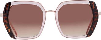 Nine West NW 23 468 PNK Smoke Butterfly Ladies Sunglasses 10266318.CGR PNKSMK