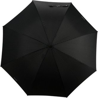 Moschino striped eight-panel umbrella - unisex - Polyester - One Size - Black