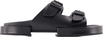 Ann Demeulemeester Womens Block Henri Sandals Black Leather