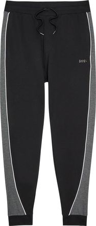 BOSS Boss Logo Panelled Cotton-blend Track Pants - Black - XL