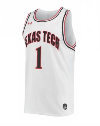 Under Armour Mens 1 Texas Tech Replica Basketball Jersey In White
