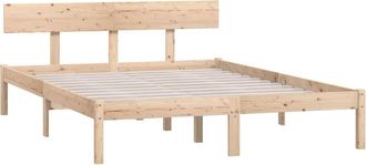 vidaXL Estructura De Cama Sin Colch&oacute;n Madera Maciza 140x200 Cm Vidaxl