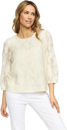 2-Biz Polly Bluse - Dames - Blouses - Beige - 2XL - Polyester - Overhemden