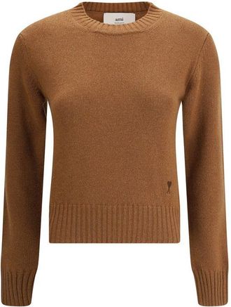 Ami Brown Cashmere Womens Sweatshirt