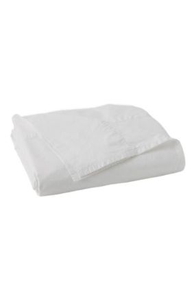 Pact Organic Cool-Air Percale Flat Sheet in White at Nordstrom, Size California King