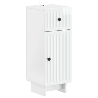 vidaXL Armario De Almacenamiento Para Ba&ntilde;o Ede Blanco Brillante Vidaxl