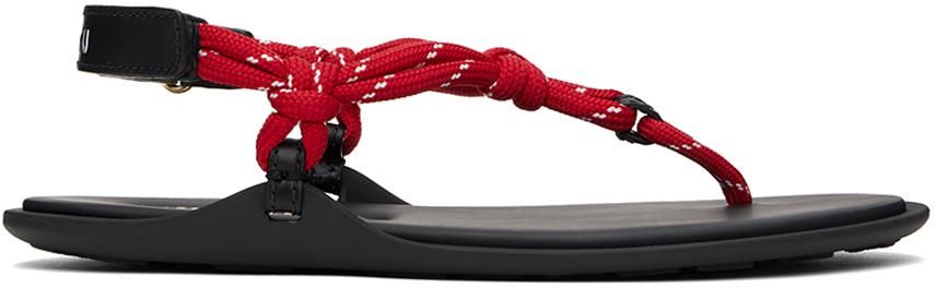 【MIU MIU】TERRY SANDALS Logo embroidered terry slides in multicoloured - Miu Miu
